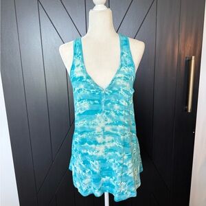 Blue Tie-Dye Tank Top